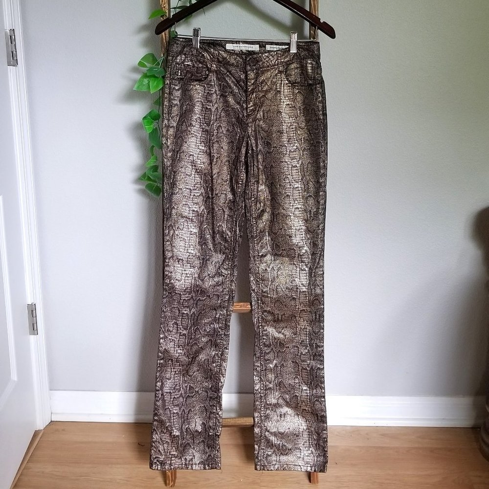 Snake Print Jeggings, Size 4